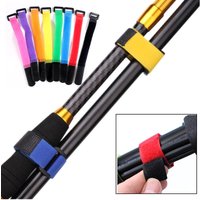 10/20CS Fishing Rod Tie Holder Strap Suspenders Fastener Hook Loop Ties Fishing Rods Strapping Outdoor Fishing Gadget