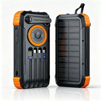 Solar Power Bank 100000mAh Portable Charging Poverbank External Battery Charger Strong Light LDE Light for All Smartphones