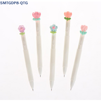 Hot!Hot! 5/10Pcs Cute Sweet Flower Gel Pens Quick-Dry Ballpoint Pens 0.5mm Black Ink Pen Office School Stationery Supplies