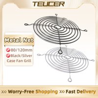 TEUCER 5 PCS 80mm/120mm Silver Cooling Fan Grill Metal Finger Guard Protector For Case Fans