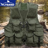 High Quality Mens Fishing Vest 10 Pockets Breathable Mesh Perfect for Outdoor Fishing Hunting