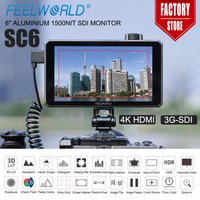 FEELWORLD SC6 6-inch Photography Video Monitor 1500NIT High Brightness 3G SDI HDMI 4K60Hz 1920X1080 IPS Screen Aluminum Shell
