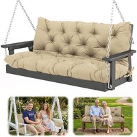 Bench Cushion with Backrest 2 or 3 Seat Swing Replacement Cushions Overstuffed for Garden Patio Furniture Loveseat Swing Outdoor