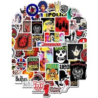 AliExpress ZHUOHUA 10/50PCS Rock Band Music Punk Stickers Graffiti DIY Guitar Motorcycle Skateboard Laptop Bike PVC Waterproof Decal Sticker Toys