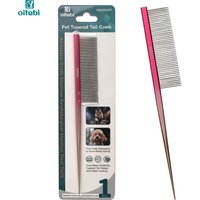 Oitabi Pet Deluxe Pointed Tail Comb for Deshedding, Pet Grooming Combs Groomer for Cat & Dog Styling Finishing and Fluffing Comb