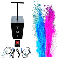 Wholesale Stock One-click Start Tnt Gender Reveal Machine Baby Shower Pink Blue Powder Sfx Fire works Party Popper Spray Cannon