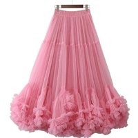 High Waist Slimming Flower Bud Lantern Skirt Midi Half Skirts Women's Korean Style Cloud Puffy Skirt New Summer
