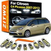 ZITWO 14Pcs LED Bulb Interior Dome Map Light Kit For Citroen C4 Picasso Grand Picasso 1 MK1 2007 2008 2009 2010 2011 2012 2013