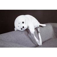 50cm Lying Seal Backpack Anime Plush Toy Cute Doll Stuffed Animal Soft Doll Plush Christmas Thanksgiving Gift