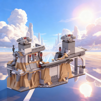 600pcs MOC Mandalorian Gate Fortress Star Battle Model Building Blocks Construction Festival Gifts Education Toy Brick