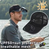 Solar Powered Cap with Built-in Fan Unisex Breathable Mesh Sun Hat for Outdoor Sports UV Protection Cooling Ideal for Summer