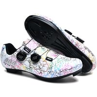 AliExpress JXMHL Cycling Shoes Men Compatible SPD Lock Shoes Women PU Leather Pedal Road Cycling Shoes Outdoor Mountain Cycling Shoes MTB Shoes