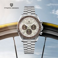 2025 New PAGANI DESIGN Moon Mens Watches Luxury Quartz Watch For Men Chronograph Wristwatch AR Sapphire Waterproof Luminous Gift image 4