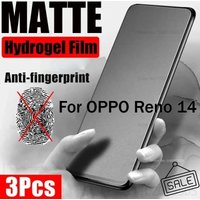 3pcs Anti-Scratch Matte Hydrogel Film for OPPO Reno 13/14 Pro 13F Anti-Fingerprint Protectors Reno 12/11/10 Pro 12F 11F 8/9 Pro+