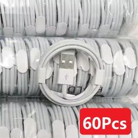 60Pcs For Apple Phone USB Charger Cable iPhone 14 8 7 6S Plus X XR XS 11 12 13 Pro Max iPad 9 Fast Charging 1m