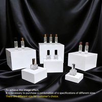 Acrylic White Cube Display Stand, Multi-Specification Set for Jewelry, Perfume, Figurines, and Small Items, Elevated Display Base