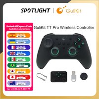 GuliKit TT Pro Game Controller with TMR Joysticks Hyperlink 2 Adapter Anti Drift Gamepad for Nintendo Switch 1/2 PC Android iOS