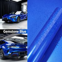Ultra Gloss Sapphire Blue Car Sticker Color Change Vinyl Film Bubble-Free Self-Adhesive Auto Decals Car Wrapping Accessories