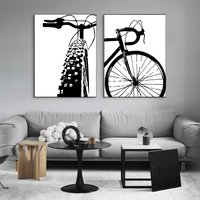 Painting Motivational Wall Art Pictures Bike Prints And Posters Gift Kids Room Home Decor Black Bicycle Art Cycling Canvas