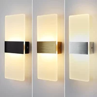 LED Acrylic Wall Light AC85-265V Long Style Living Room Corridor Bedroom 3/6/12W Bedhead Art Decoration Indoor Wall Sconce Lamp