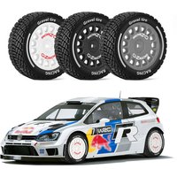 1:14 Rally Tires Racing Gravel Tyre 12mm Hex for 1/14 Scale RC On Road Car MJX 14301 14302 14303 14304 Tamiya Upgrade Parts