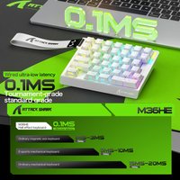 ATTACK SHARK M36HE PBT Keycap Aluminum Alloy Plate RGB Backlit Gaming Mechanical Keyboard