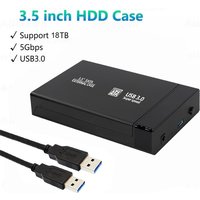 3.5'' HDD Case SATA to USB 3.0 Adapter External Hard Drive Enclosure for 2.5" 3.5" SSD Disk 450Mb/s 22TB HDD Case for PC Laptop