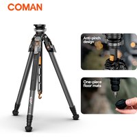 COMAN T1S One Click Quick Release Travel Carbon Fiber Tripod With Panoramic Gimbal Video Head For DSLR Camera Manfrotto DJI