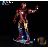 Led Light Kit Suitable for Lego Iron Man Mark 3 Collectors' Edition 76344 Model Diy Toys Set Not Included Building Blocks