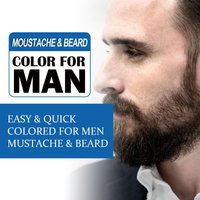 Mens Beard Dye Beard Coloring Shampoo for Men 60ML Men Mustache & Beard Dye for Easy Application