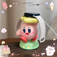 Kirby Cute Cartoon Apple Watch Charging Stand Desktop Office iWatch Holder Decorative Figurine Creative Gift For Girls Women