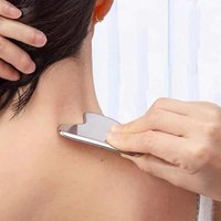 1/2pcs Stainless Steel Gua Sha Board Guasha Massage For Face, Body Massager Facial Scraping Plate Guasha Scraper For Neck Back