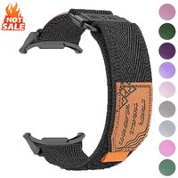 Galaxy Watch Ultra 47mm No Gaps Band for Samsung Galaxy Watch Ultra 47mm Band Nylon Loop Women Man Stainless Steel Buckle Bands