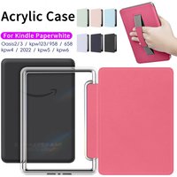 Acrylic HandStrap Case for Kindle 2024 2022 2021 Paperwhite Colorsoft 1 2 3 5 6 10th 11th 12th Generation 6 6.8 7 Inch Cover
