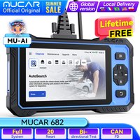 Global Version MUCAR 682 Lifetime FREE Auto OBD2 Scanner CANFD Protocol Full System 20 Reset Action Test Car Diagnostic Tools