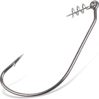 30Pcs Worm Fishing Hooks Jig Crank Barbed Hook High Carbon Steel Swimbait Hooks with Spring Twist Lock for Soft Fishing Lures