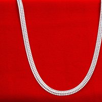 Noble Nice 925 Sterling Silver Noble Chain Necklace for Women Men Jewelry Designer Wedding Engagement Gifts 50-60cm