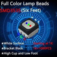 1000 pcs ,SMD3535 full color LED lamp of six feet used for LED display maintenance,Outdoor RGB components for display