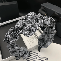 Retro fashion new hair clip, women's high skull top pleated hair tie, head accessory, adult pressed hair, face wash headband