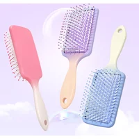 Massage Air Cushion Comb-Anti-static Air Cushion Brush Square Air Cushion Comb Plastic Handle Special For Real Hair Wigs