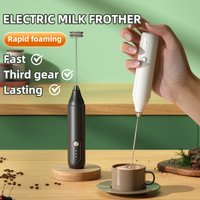 USB Rechargeable Electric Handheld Egg Beater, Small Cream and Egg Frother, Milk Frother, Coffee Stirrer, Outdoor Food Mixer, Single-Head Adjustable Milk Frother, Essential Kitchen Tool