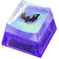 Resin drop glue transparent Halloween keycap Personality Bat cross axis mechanical keyboard keycap 1pcs