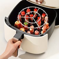 Vertical Air Fryer Skewer Rack for Even Heating,Holds Chicken Drumsticks Wings Thighs,Easy Clean BBQ Grill Rack for Home Kitchen