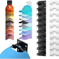 10grids Hat Organiser Display Stand Wall Mounted Space Saving Hanger Hat Holder For Home Dorm Baseball Cap Rack