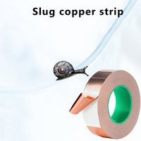 5m Conductive Copper Foil Tape Conductive Shielding Tape Self Adhesive Slug Repellent Tape Double-sided for Electrical Repairs