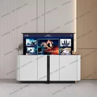 D25Italian light luxury electric remote control lifting TV cabinet integrated hidden living room cabinet