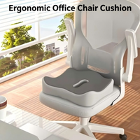 lowest price 1pc Memory Foam Seat Cushion - 3D Ergonomic Support| Light Green & Grey, Washable Polyester, Car/Office Essentials