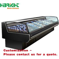 custom.Supermarket 2m Open Display Display Refrigerator Refrigerated Showcase Meat Seafood