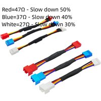 Fan Resistor Cable 3 / 4 Pin Male to 3 / 4Pin Female Connector Reduce PC CPU Fan Speed Noise Resistor Slow down Cable