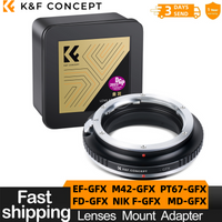 K&F CONCEPT Lens Mount Adapter for Canon EOS EF EFS FD M42 Minolta MD PENTAX67 C/Y Lenses to Fuji G Mount GFX Camera Body M17211
